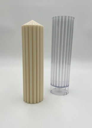 Acrylic Ribbed Candle Mould (XL)